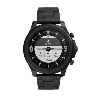 70【美品】FOSSIL フォッシル　スマートウォッチ　メンズ腕時計　ブラック