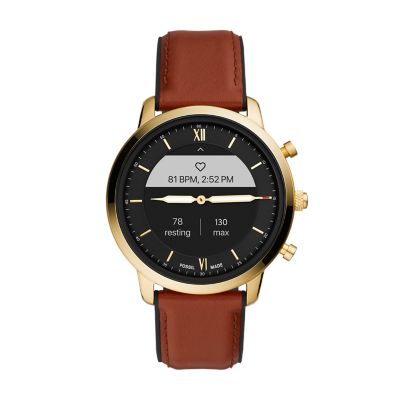 Hybrid Smartwatch HR Neutra Brown Leather - FTW7025 - Fossil