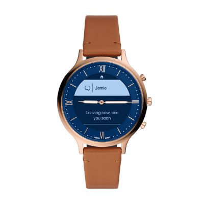 Hybrid Smartwatch HR Charter Brown Leather FTW7033 Fossil