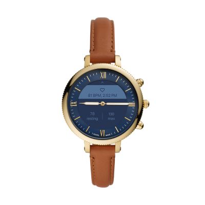 Hybrid Smartwatch HR Monroe Luggage Leather - FTW7034 - Fossil