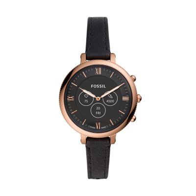 Hybrid Smartwatch HR Monroe Black Leather