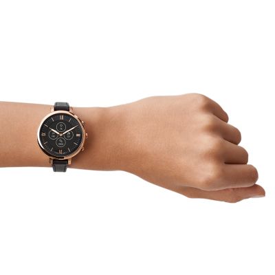 Hybrid Smartwatch HR Monroe Black Leather - FTW7035 - Fossil