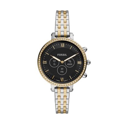 Fossil Women's Hybrid Smartwatch HR Monroe Two-Tone Stainless Steel