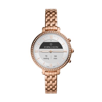 Fossil hybrid gold watch hot sale