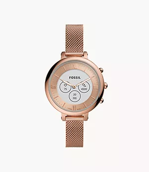Smartwatch híbrido HR Monroe de acero inoxidable en tono oro rosa
