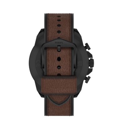 Fossil Gen 6 44mm Smartwatch with Brown Leather Strap