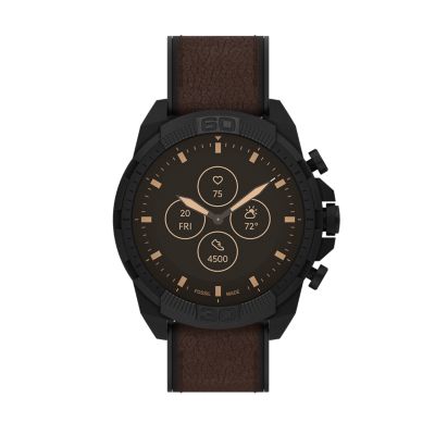 Fossil fs4656 leather on sale strap