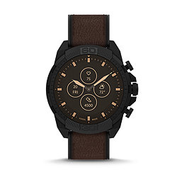 Hybrid Smartwatch HR 44mm Bronson Dark Brown Leather