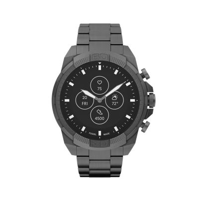 Fossil q machine hybrid men's stainless on sale steel smart watch