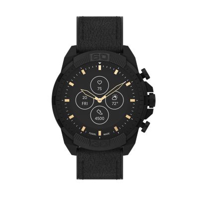 Hybrid Smartwatch HR 44mm Bronson Black Leather - FTW7060 - Fossil