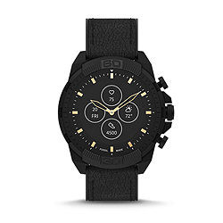 Hybrid Smartwatch HR 44mm Bronson Black Leather