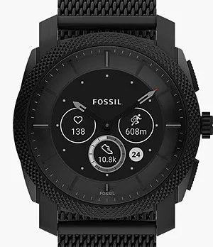 Smartwatch híbrido Gen 6 Machine de acero inoxidable en color negro