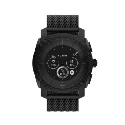 Smartwatch ibrido Machine Gen 6 con bracciale in acciaio nero - FTW7062 -  Fossil