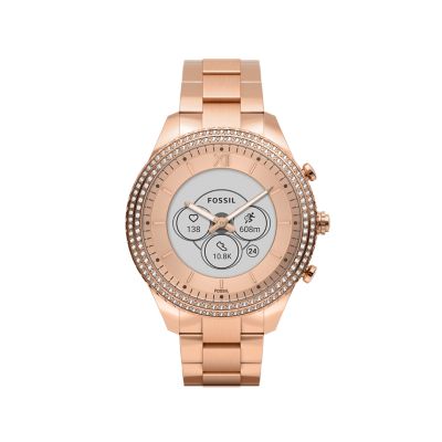 Montre connect e hybride Gen 6 Stella en acier inoxydable dor rose