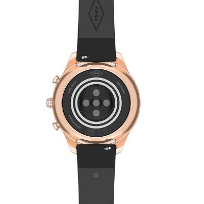  Fossil Women's Stella Gen 6 Hybrid 40mm Stainless Steel and  Silicone Smart Watch, Color: Rose Gold/Black (Model: FTW7064) : Electronics