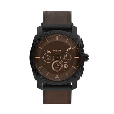 Machine Gen 6 Hybrid Smartwatch Dark Brown Leather FTW7068 Fossil