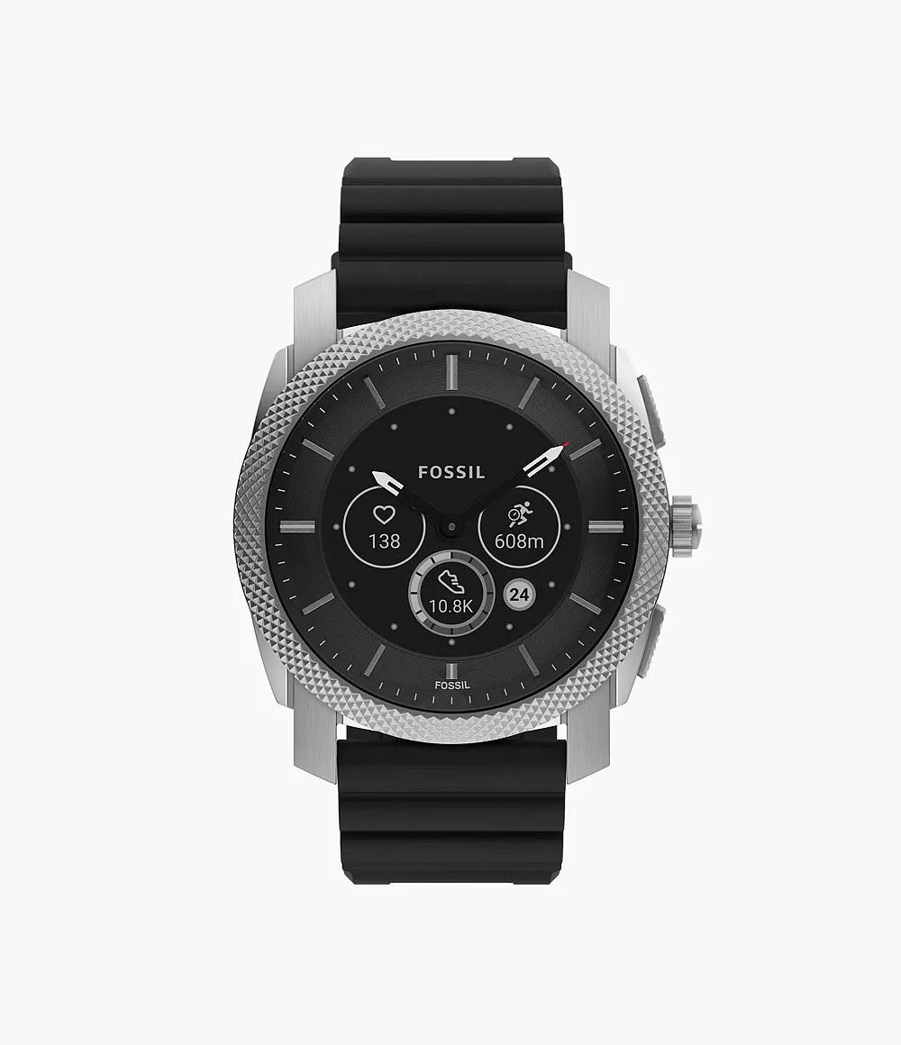 Fossil Men Machine Gen 6 Hybrid Smartwatch Black Silicone