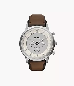 Neutra Gen 6 Hybrid Smartwatch Medium Brown Leather
