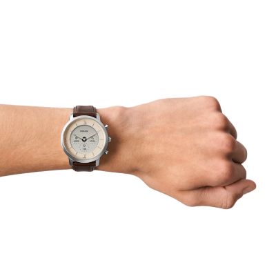 Fossil Gen 6 44mm Smartwatch with Brown Leather Strap