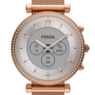 Stella Gen 6 Hybrid Smartwatch Rose Gold-Tone Stainless Steel - FTW7063 -  Fossil