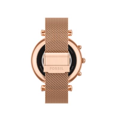 Fossil hybrid smartwatch online rose gold