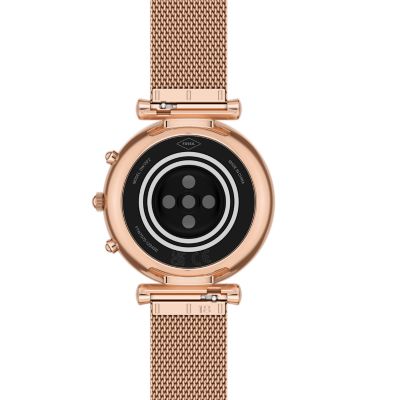 Carlie Gen 6 Hybrid Smartwatch Rose Gold-Tone Stainless Steel Mesh