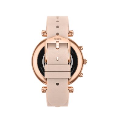 Carlie Gen 6 Hybrid Smartwatch Pink Leather FTW7077 Fossil