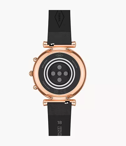 Fossil Carlie Gen 6 Hybrid Smartwatch Black Leather - Big Apple Buddy