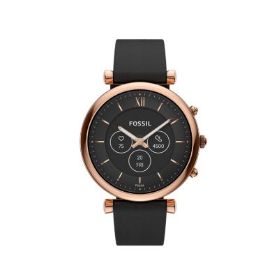 Carlie Gen 6 Hybrid Smartwatch Black Leather