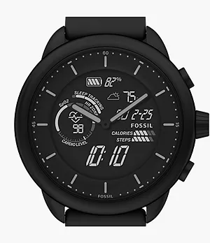 Gen 6 Wellness Edition Hybrid Smartwatch Black Silicone