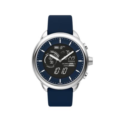 Gen 6 Wellness Edition Hybrid Smartwatch Navy Silicone