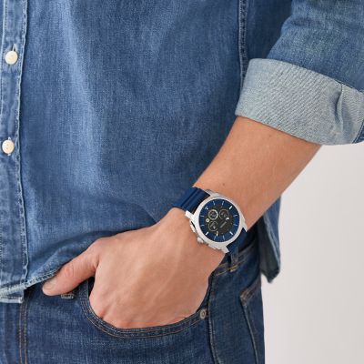 Fossil men's hybrid discount watch