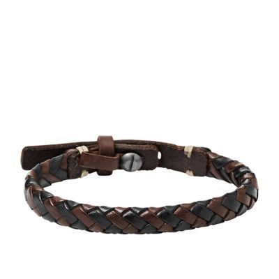 Braided Bracelet Brown And Black Accessory JA5932716