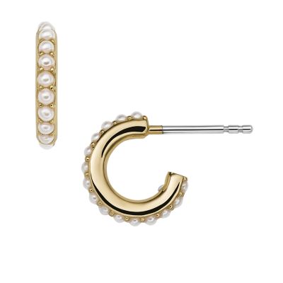 Gold-Tone Brass Cuff Earrings