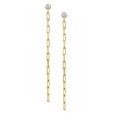 Gold-Tone Brass Drop Earrings