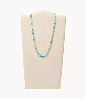 colour Punch Turquoise Green Multi-colour Brass Beaded Necklace