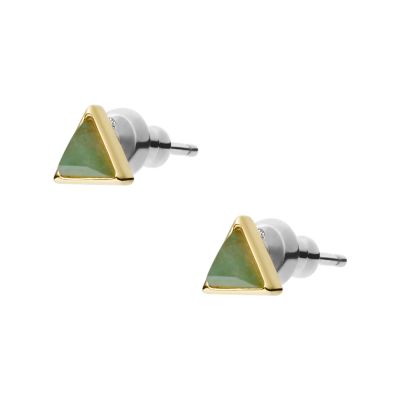 Fossil clearance triangle earrings