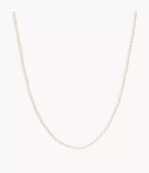Corra Oh So Charming White Glass Beaded Necklace
