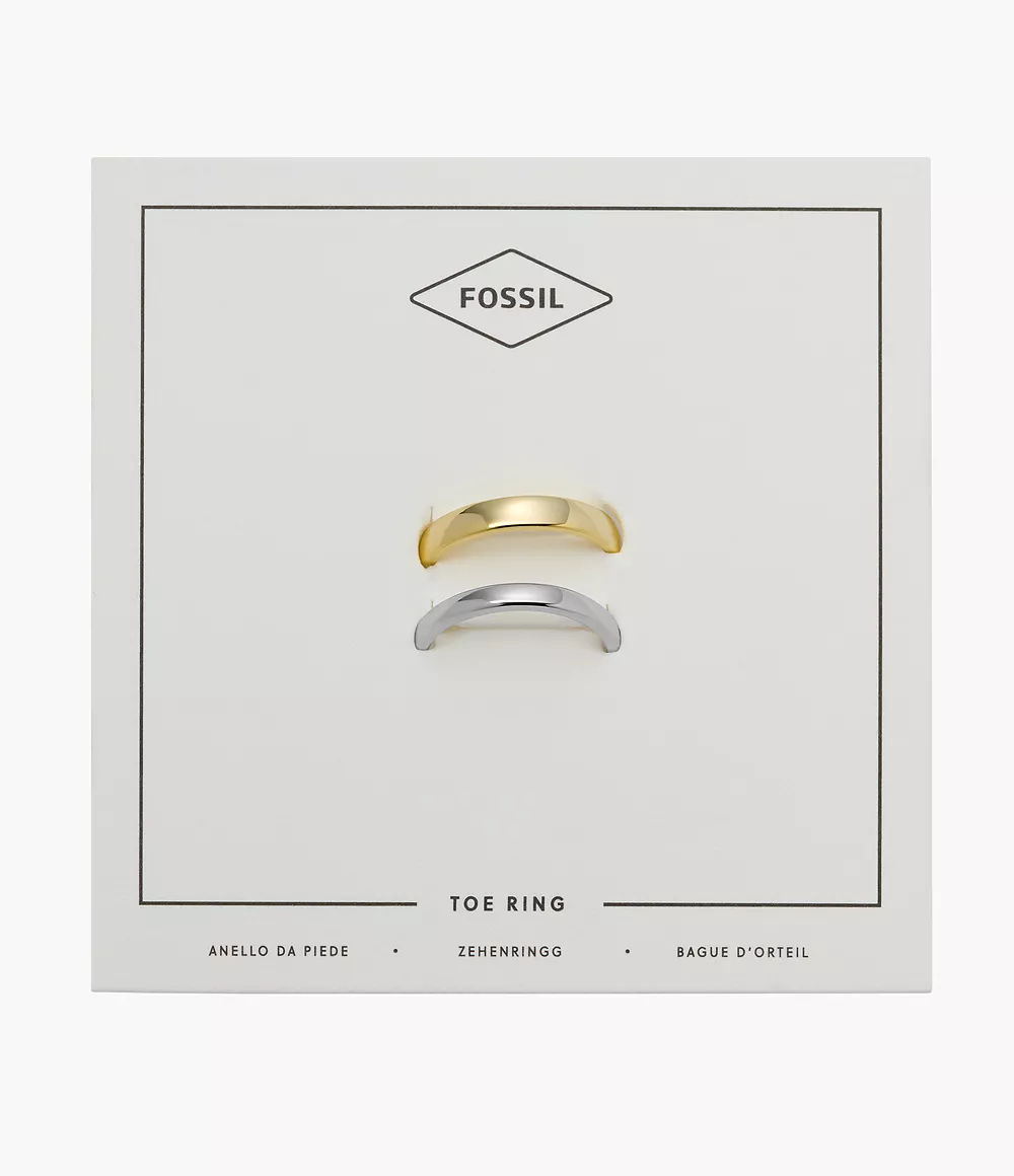 Fossil Women Stevie All Stacked Up Two-Tone Brass Toe Ring