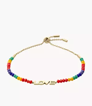 Bracelet perlé en verre multicolore Drew Pride en série limitée
