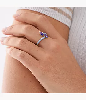Color Pop Purple and Blue Crystal Ring