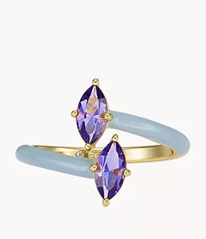 Ring Color Pop Glassteine violett blau
