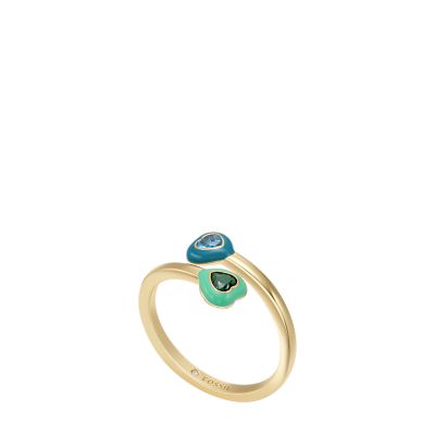 Green on sale heart ring