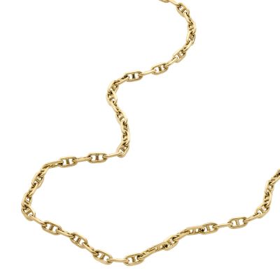 Heritage D-Link Gold-Tone Brass Anchor Chain Necklace - JA7209710