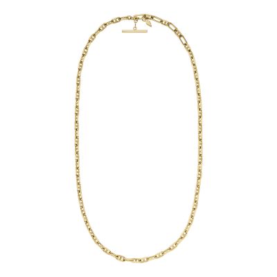 Heritage D-Link Gold-Tone Brass Anchor Chain Necklace - JA7209710