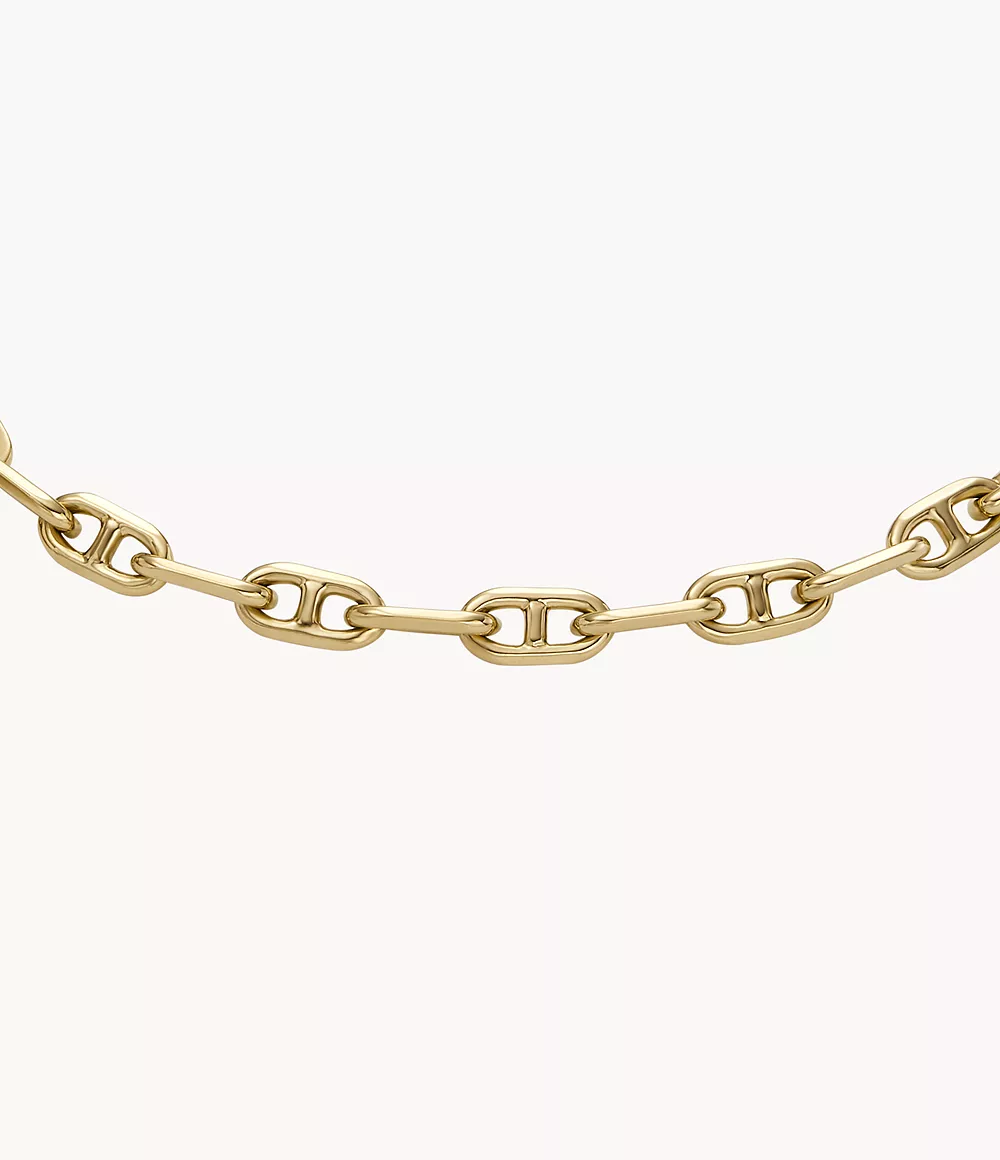 Heritage Crest Mother-of-Pearl Gold-Tone Brass Chain Bracelet