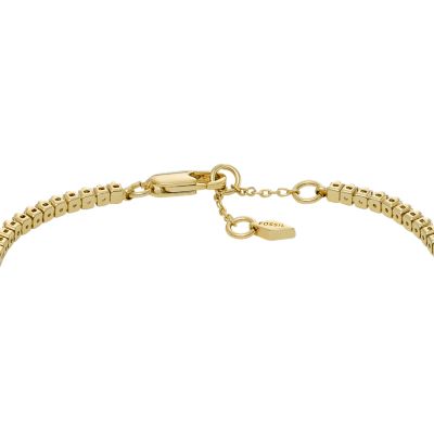 Ellis Pavé Glitz Gold-Tone Brass Tennis Chain Bracelet