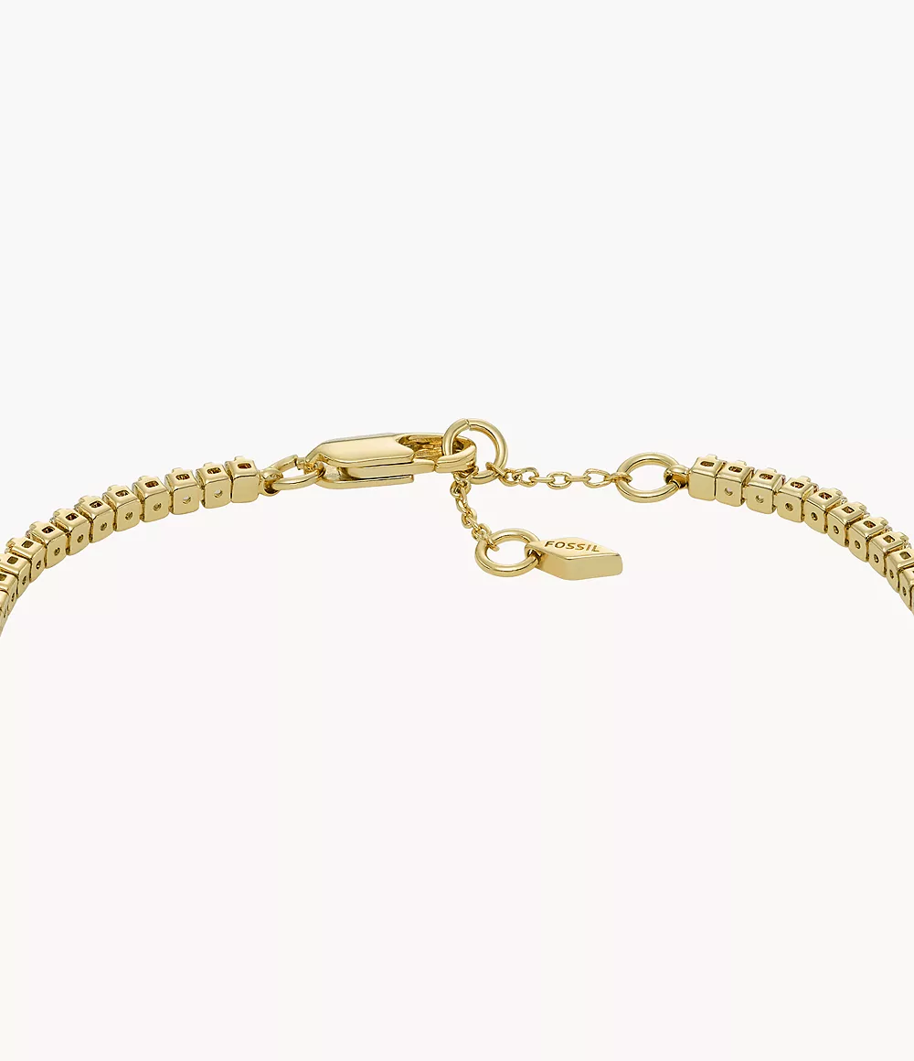 Ellis All Stacked Up Gold-Tone Brass Tennis Chain Bracelet