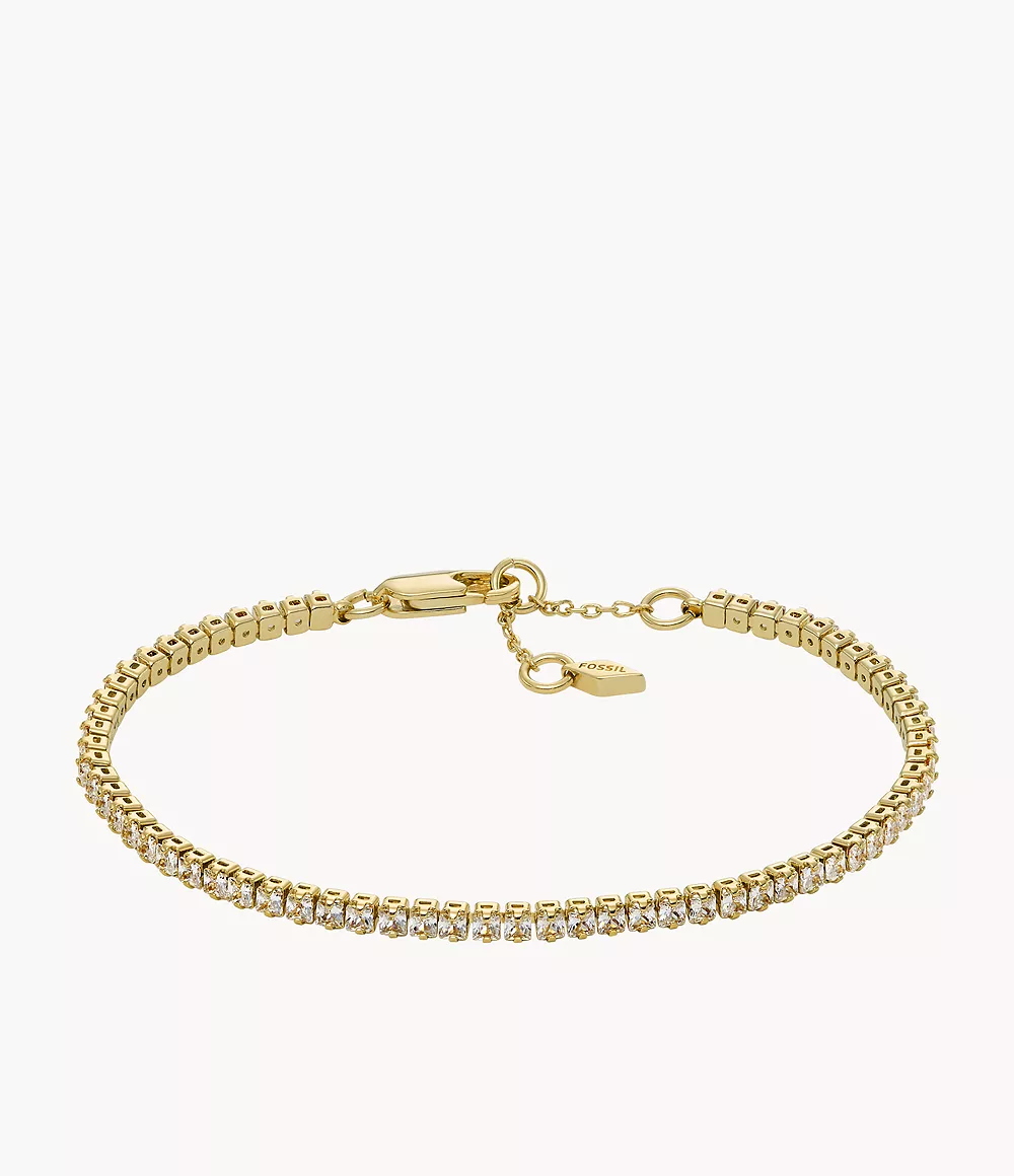 All Stacked Up Gold-Tone Brass Tennis Chain Bracelet  JA7214710
