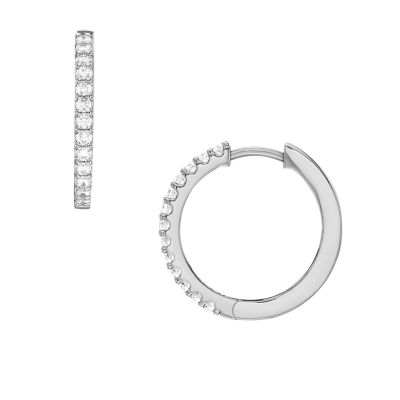 Ellis All Stacked Up Silver-Tone Brass Hoop Earrings